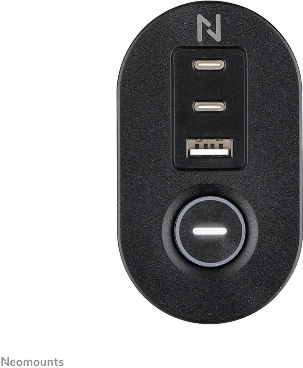 Neomounts DS22-840BL6 Bureaustekkerdoos - 3 Stopcontacten 3680W - Zwart