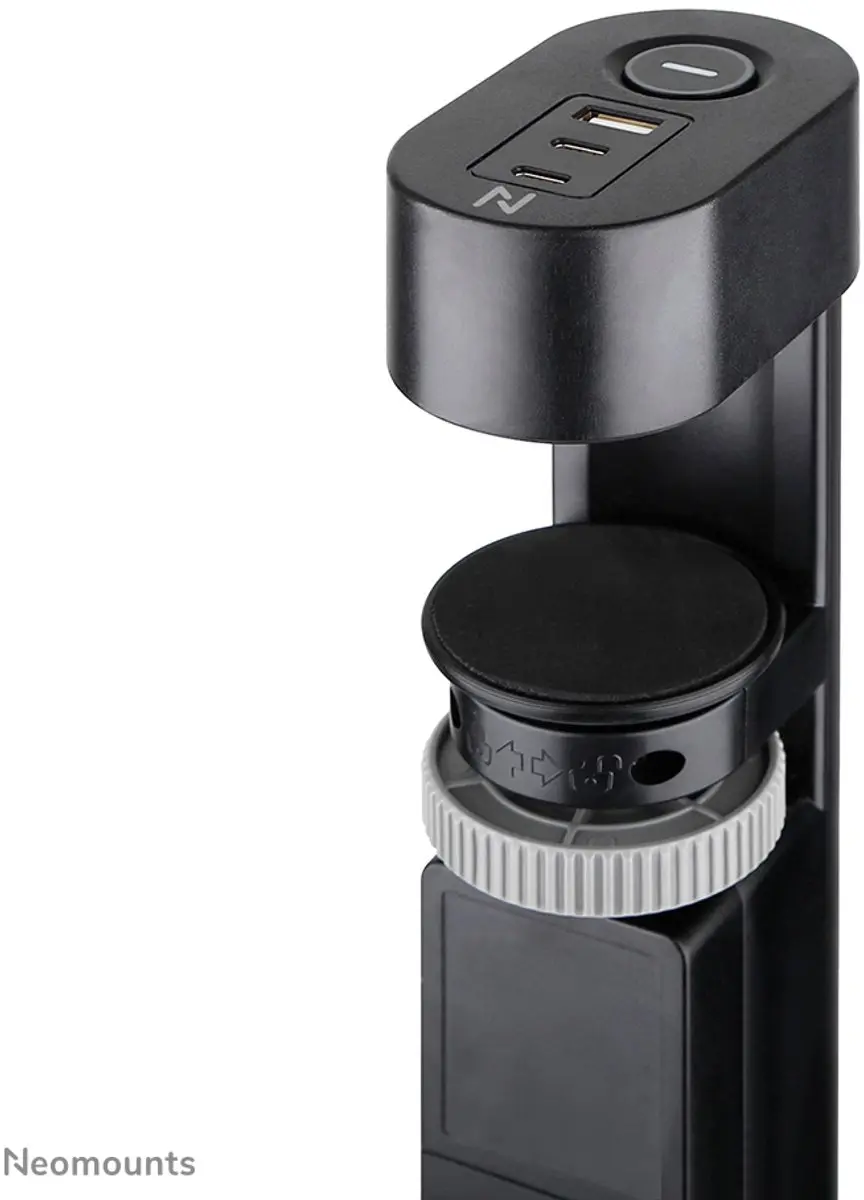 Neomounts DS22-840BL6 Bureaustekkerdoos - 3 Stopcontacten 3680W - Zwart