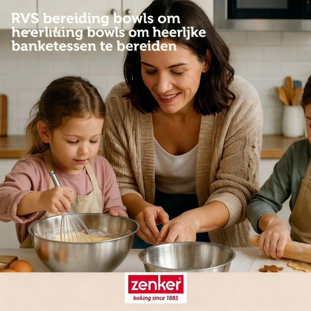 Zenker Bakkersset Quichevorm 30cm - 2 Kommen & Spatel - Zwart