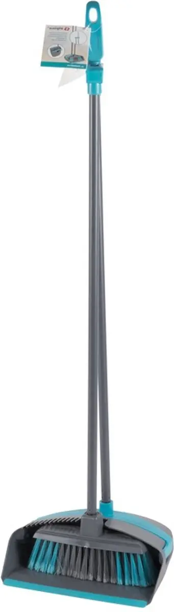 Alpina Stoffer en blik met lange steel - Blauw 93cm