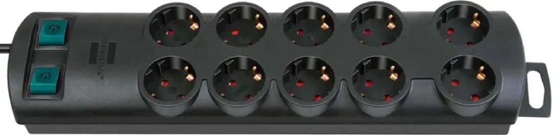 Brennenstuhl Primera-Line Stekkerdoos 10-voudig - 2m - Zwart
