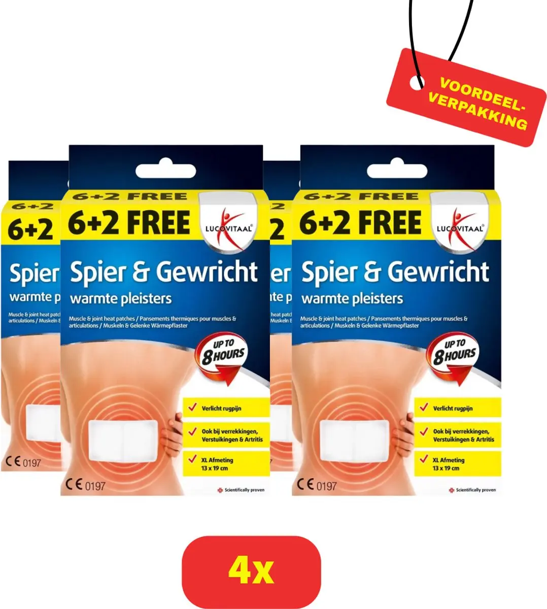 Lucovitaal Spier & Gewricht Warmtepleister 8 Stuks