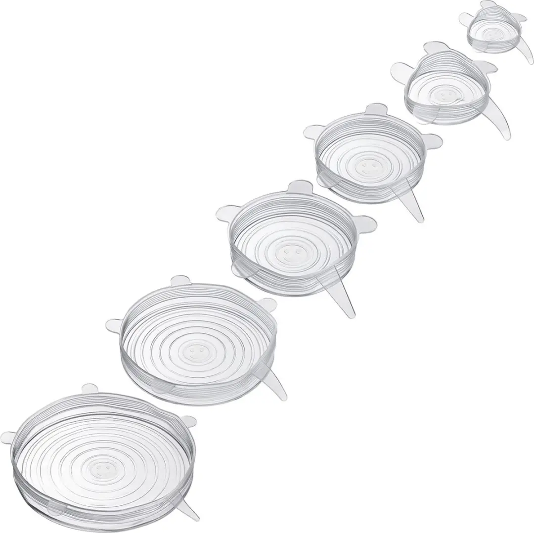 Westmark Siliconen Vershouddeksels Rond - 6 Stuks - Transparant