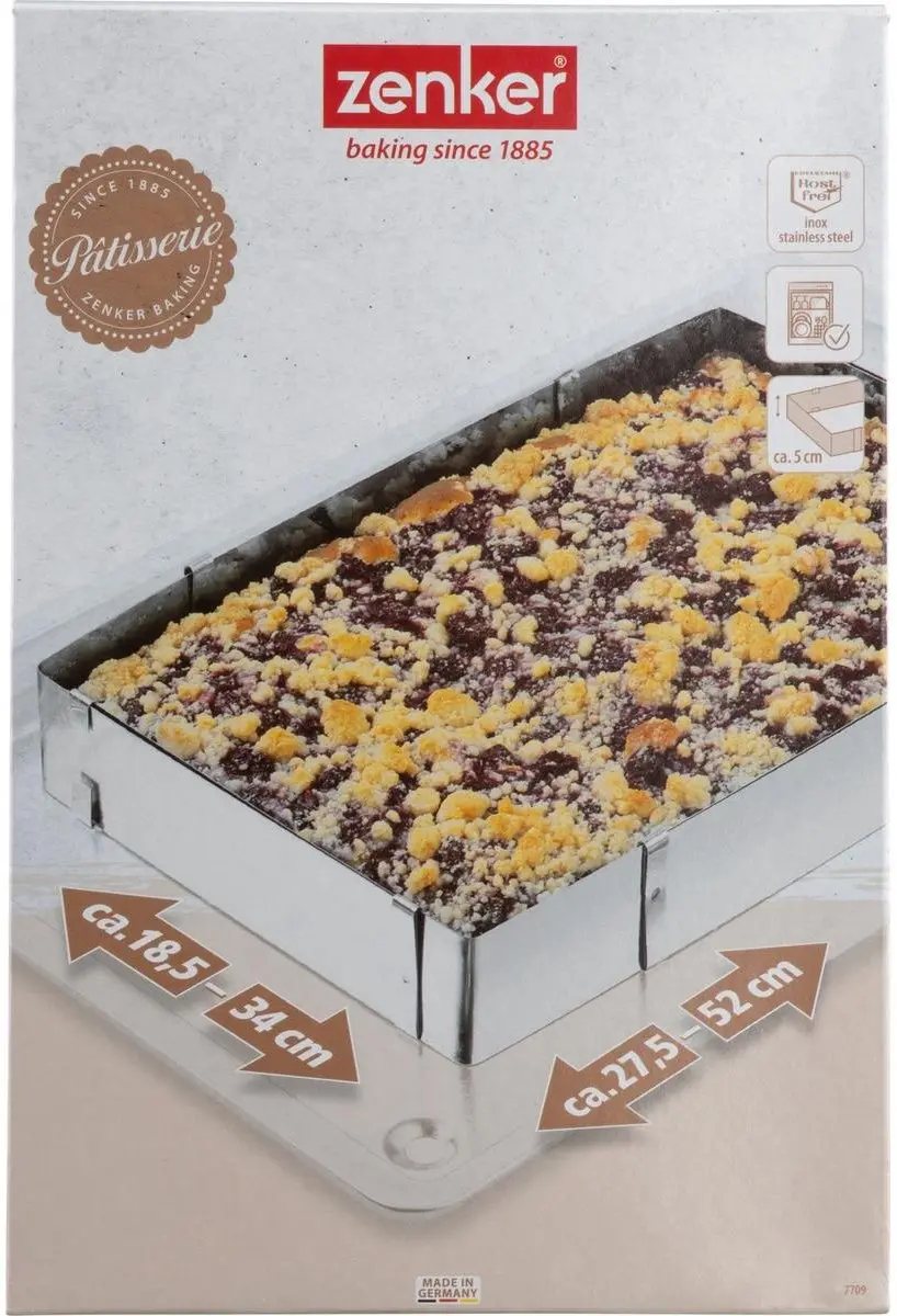 Zenker Smart Pastry Taartvorm 30cm & Banketmes - Roestvrij staal