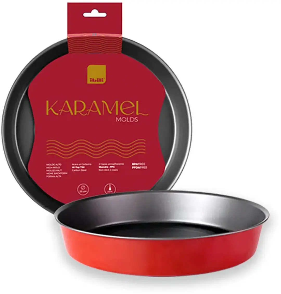 Ibili Hoge Karamelvorm 28cm - Rood - afbeelding 6 van 6