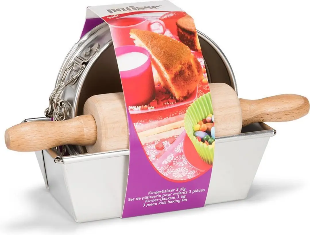 Patisse Kinder Bakset 3-delig - Zilver