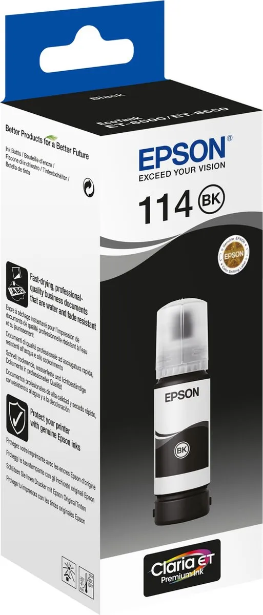 Epson 114 C13T07A140 Inktfles - 70ml - Zwart