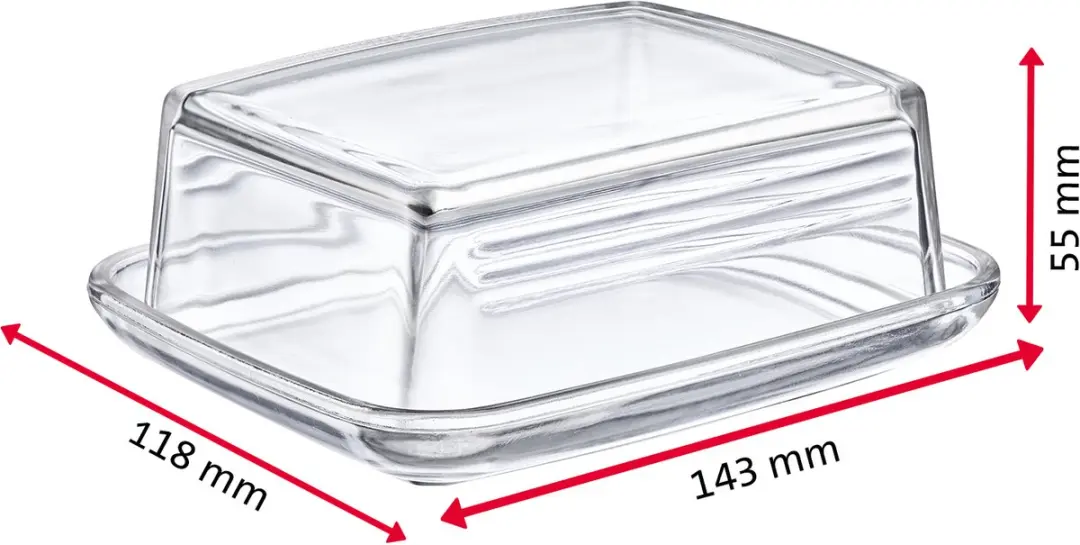 Westmark Botervlootpot 208522E3 - 2 Stuks - Transparant