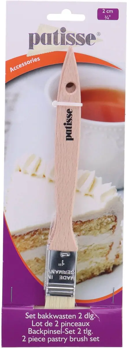 Patisse Bakkwastjes Set 2-delig - 2cm - Blauw