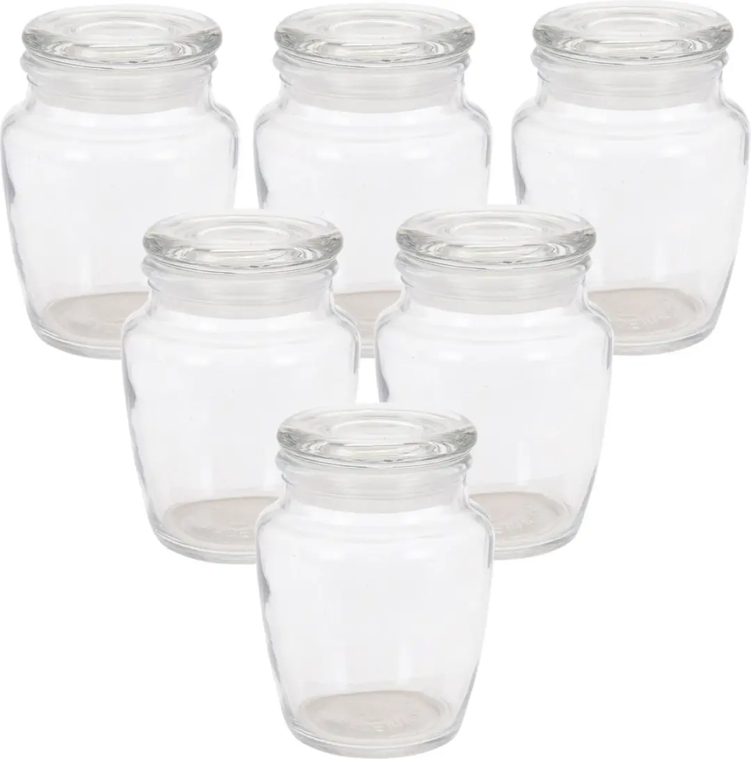Excellent Houseware Kruidenpotjes Glas 150ml