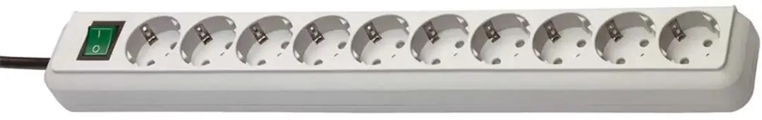 Brennenstuhl Eco-Line Stekkerdoos 10-voudig Lichtgrijs 3m