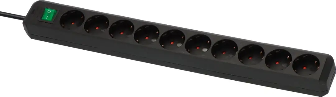 Brennenstuhl Eco-Line 10-voudig Stekkerdoos 3500W - Zwart