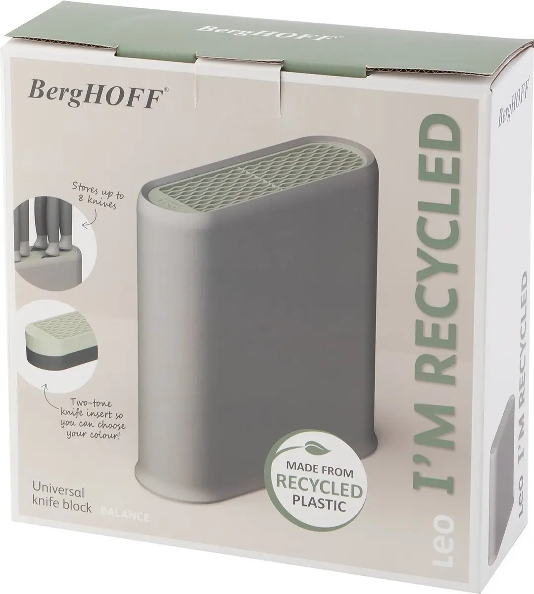 BergHOFF LEO Universele Messenblok 3950525 - Grijs