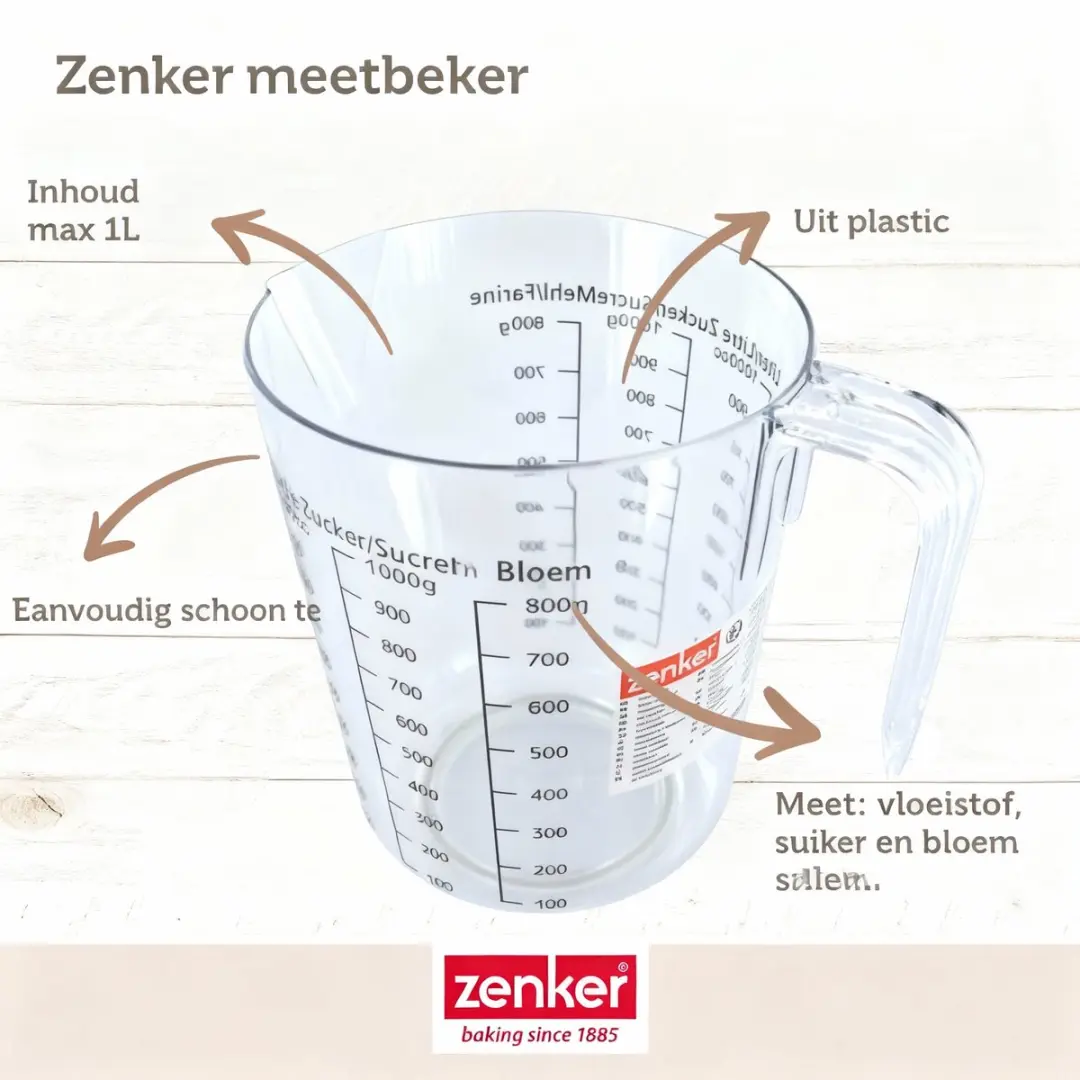 Zenker Bakkersset 28cm - Springvorm, 2 Mengkommen, Maatbeker & Spatel - Grijs