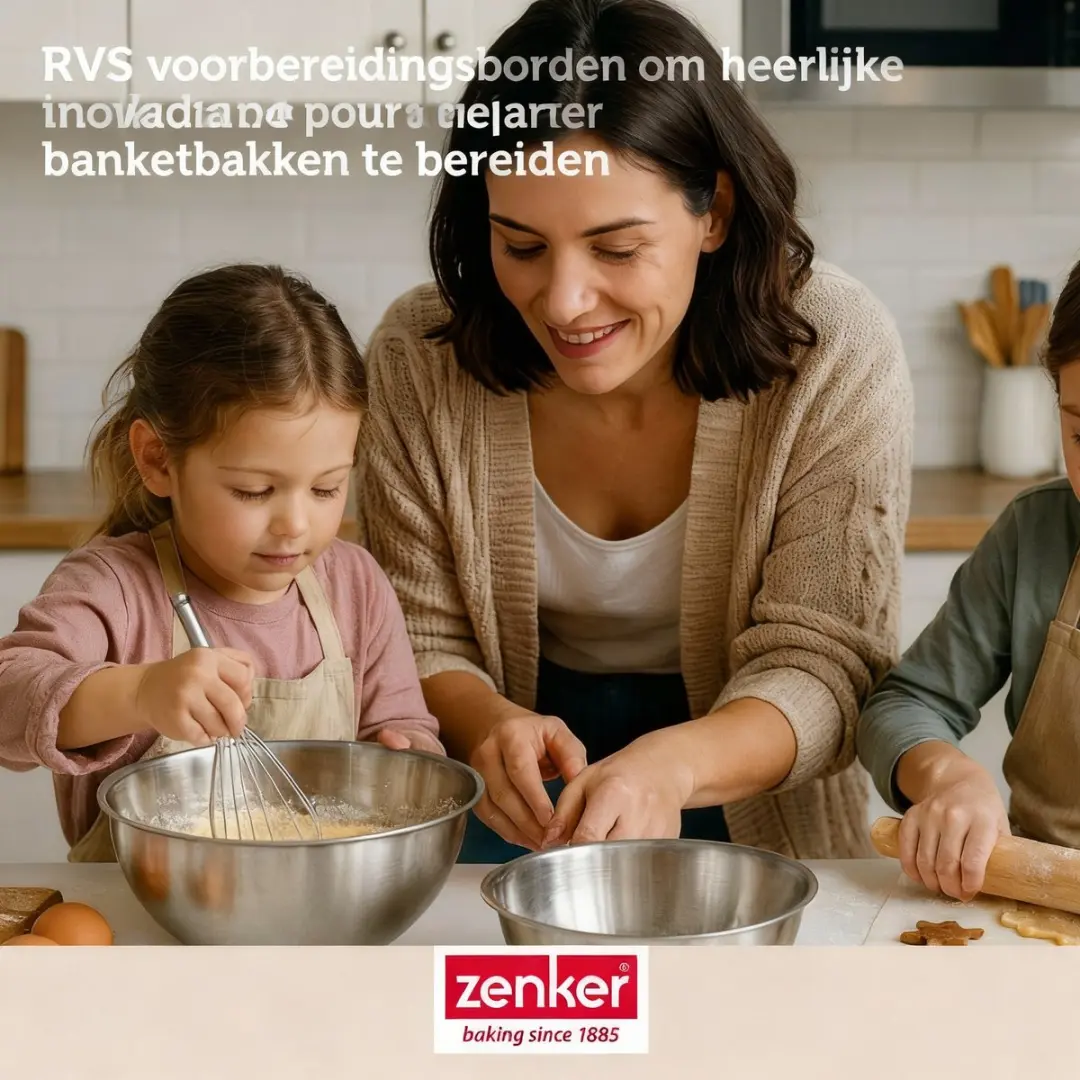 Zenker Bakkersset 28cm - Springvorm, 2 Mengkommen, Maatbeker & Spatel - Grijs
