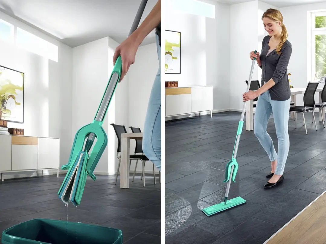 Leifheit Picobello M Micro Duo Vloerwisser 33cm - Turquoise/Grijs
