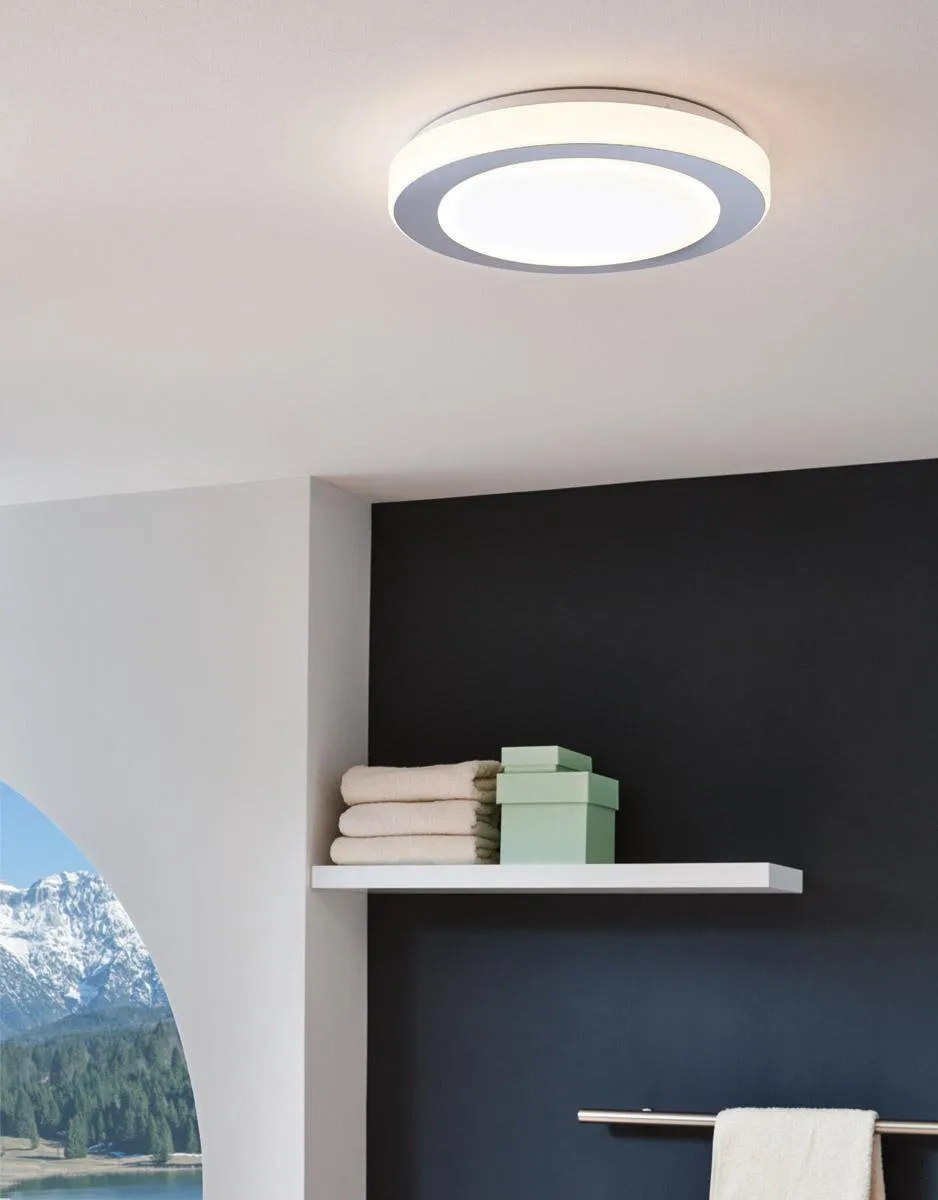 Eglo Batholino Led Carpi Wandlamp Ø38.5cm - Wit/Chroom