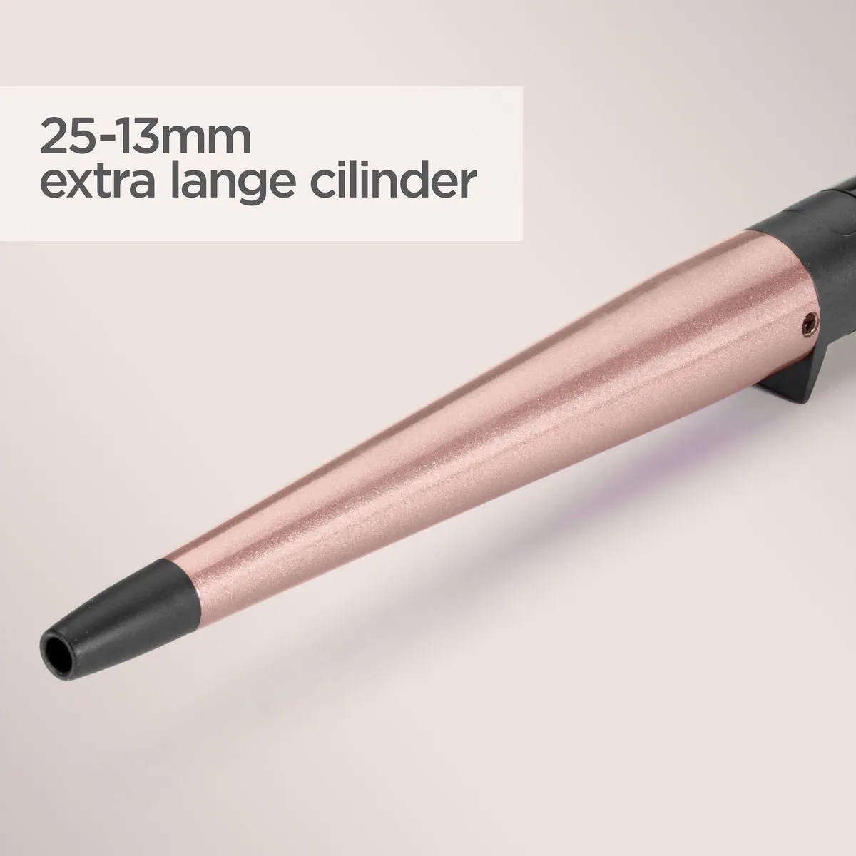 Babyliss 25-13mm Conische Krultang C454E - 160-210°C - Zwart/Rose