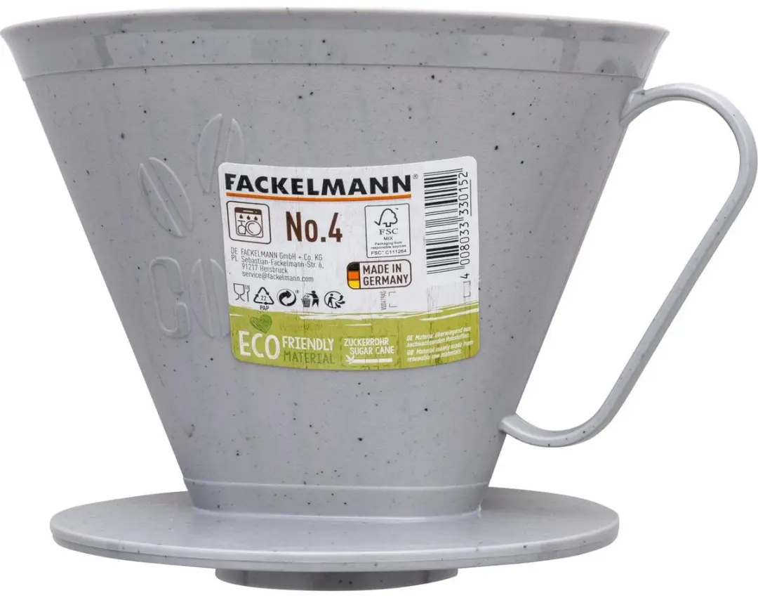 Fackelmann Koffiefilterhouder Nature 4 - Grijs - afbeelding 6 van 6