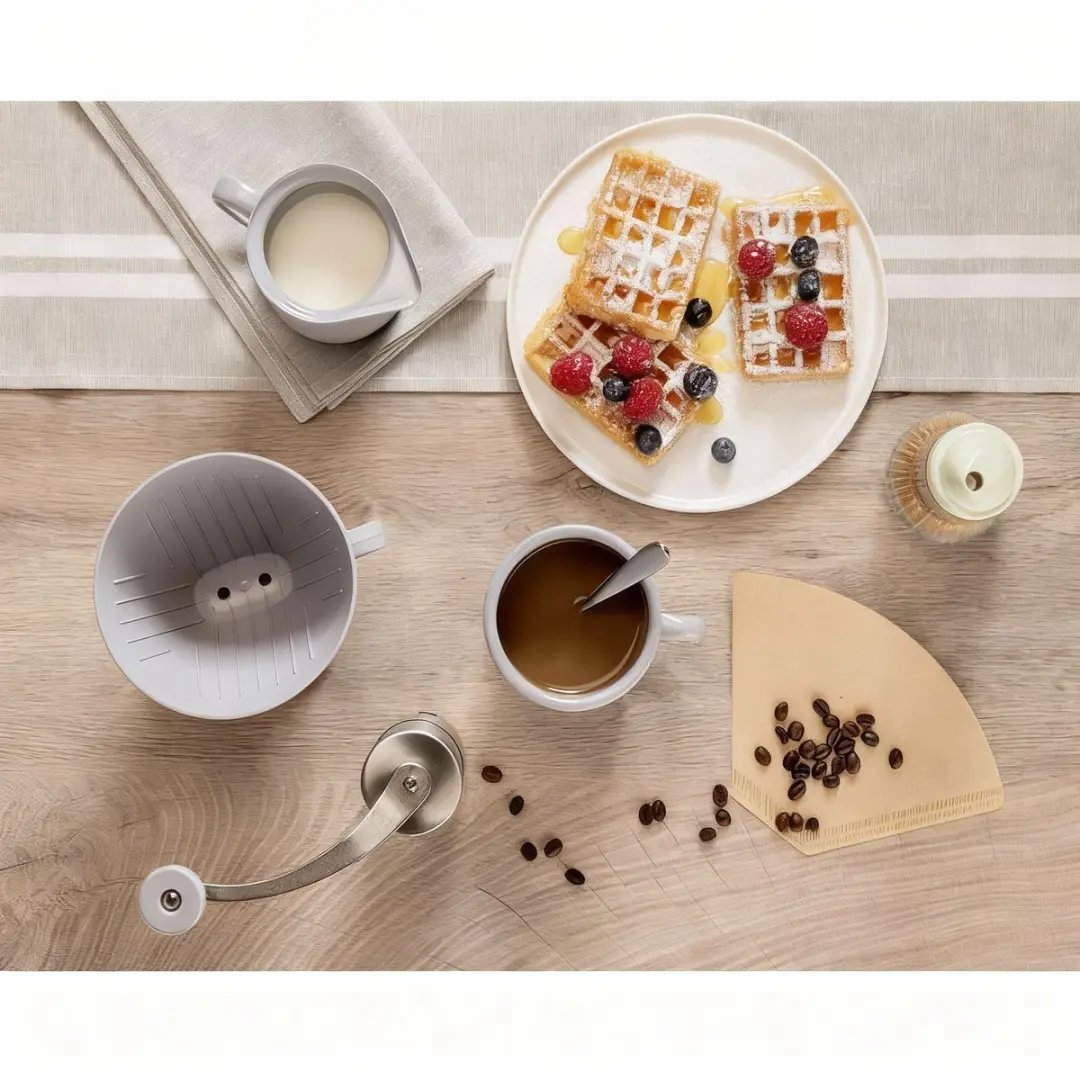 Fackelmann Koffiefilterhouder Nature 4 - Grijs