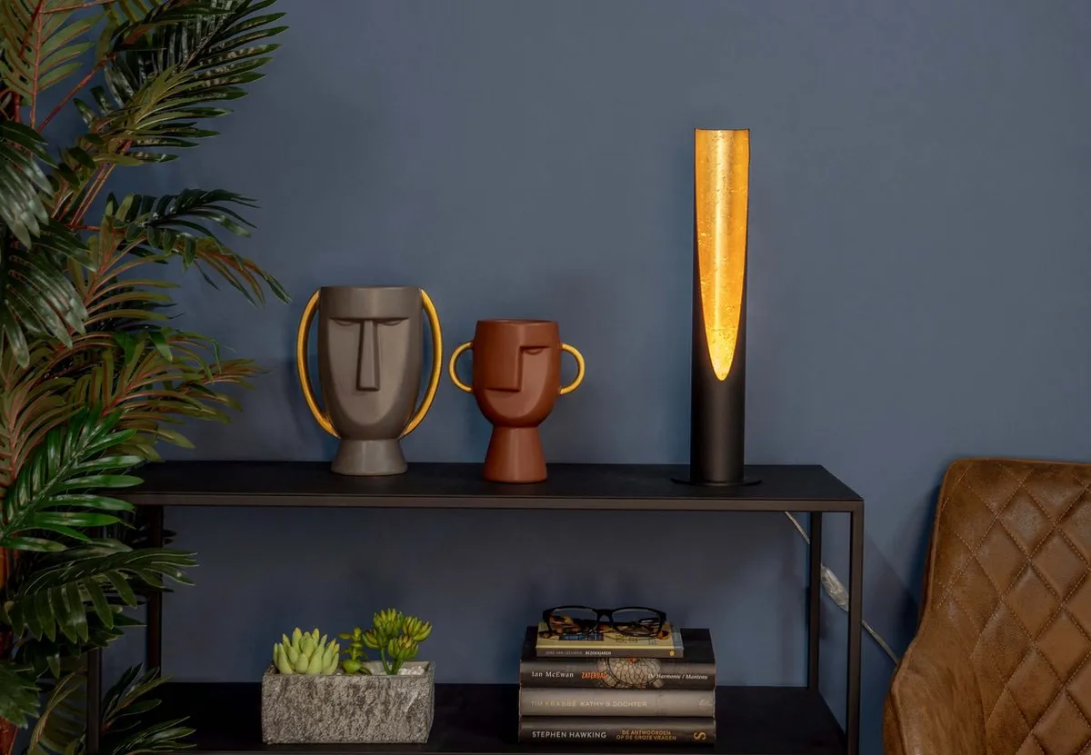 Eglo Barbotto Tafellamp GU10 - 39,5 cm - Zwart/Goud