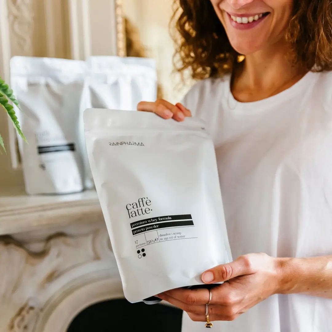RainPharma Caffe Latte Eiwitpoeder 510g - 17 Porties - 20g Eiwit