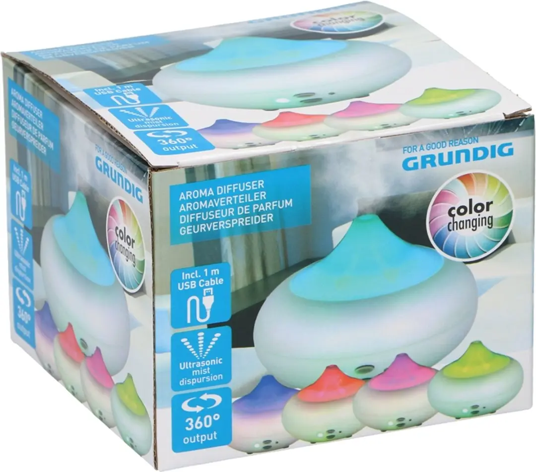 Grundig Aromadiffuser 360° Ultrasoon - 3,4L Wit - afbeelding 6 van 6