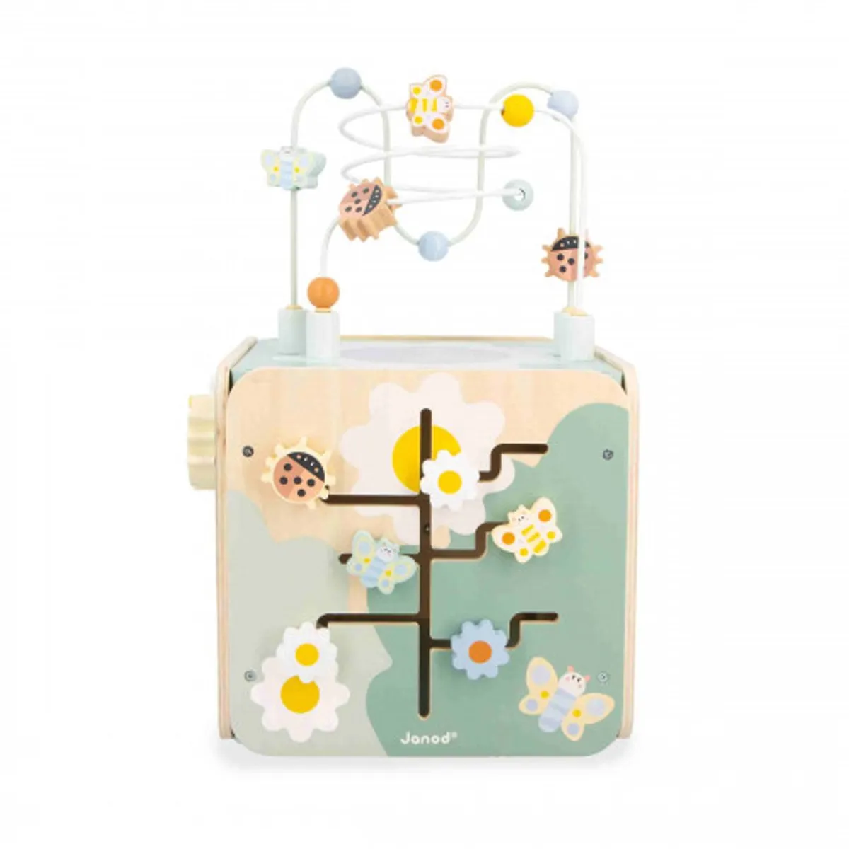 Janod Sweet Cocoon Activiteitenkubus Maxi 4060 - Hout - 11+ Activiteiten - afbeelding 6 van 6