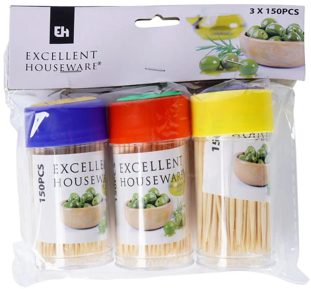 Excellent Houseware Bamboe Cocktailprikkers - 150 Stuks