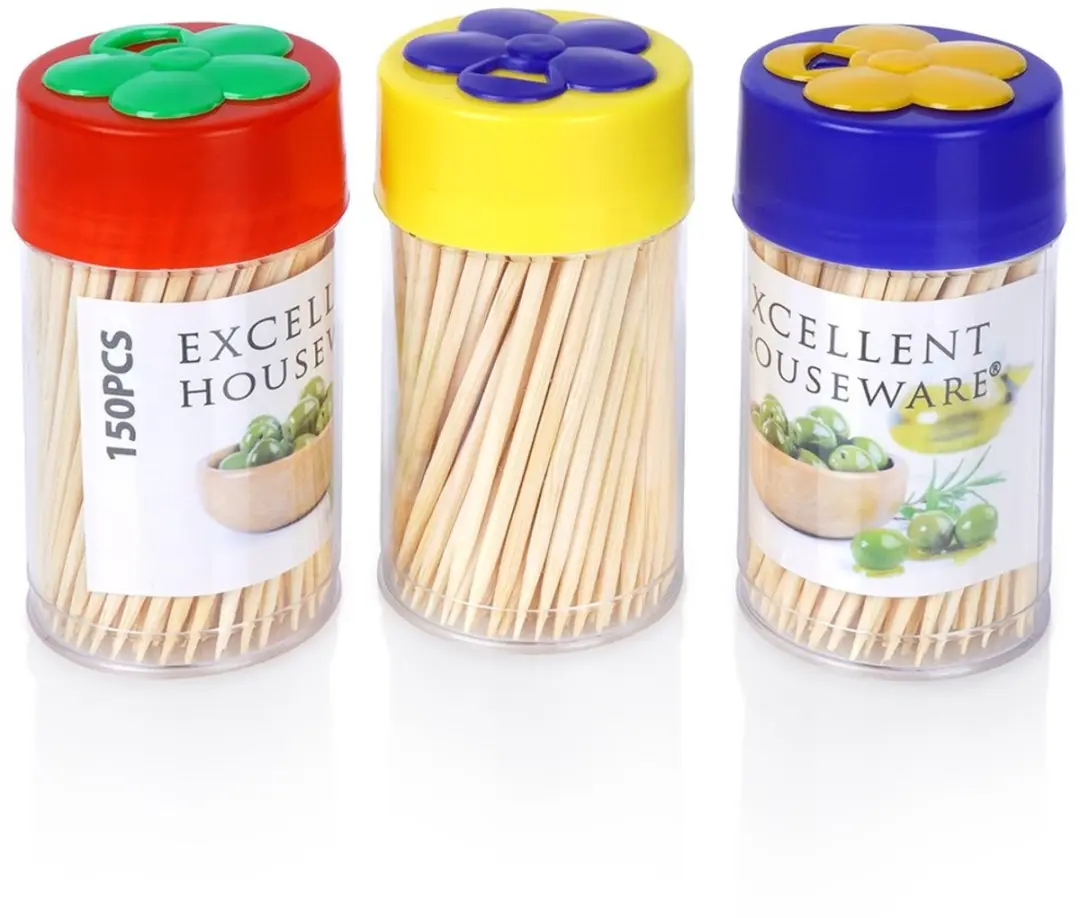 Excellent Houseware Bamboe Cocktailprikkers - 150 Stuks - afbeelding 6 van 6