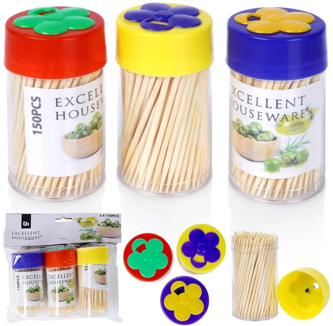 Excellent Houseware Bamboe Cocktailprikkers - 150 Stuks