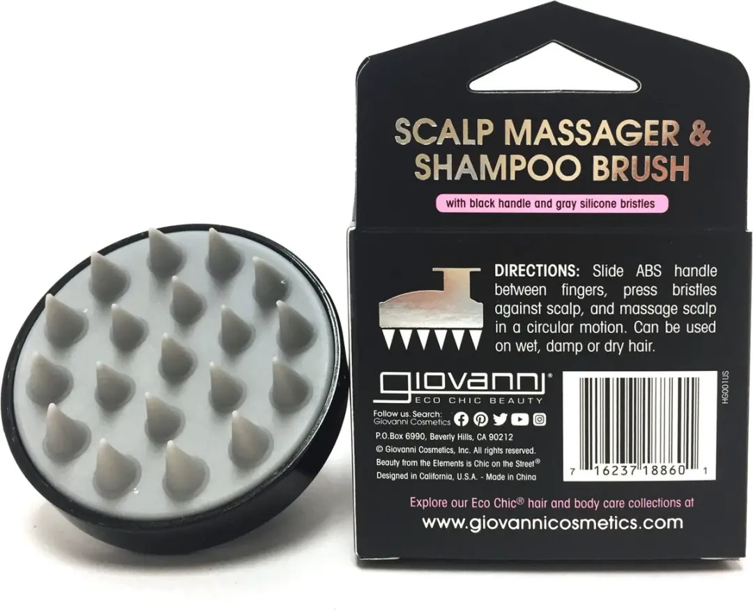 Giovanni Cosmetics Hoofdhuidborstel & Shampooborstel - Zwart