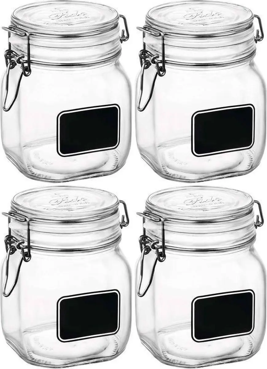 Bormioli Rocco Weckpotten 750ml - 4 Stuks - Transparant