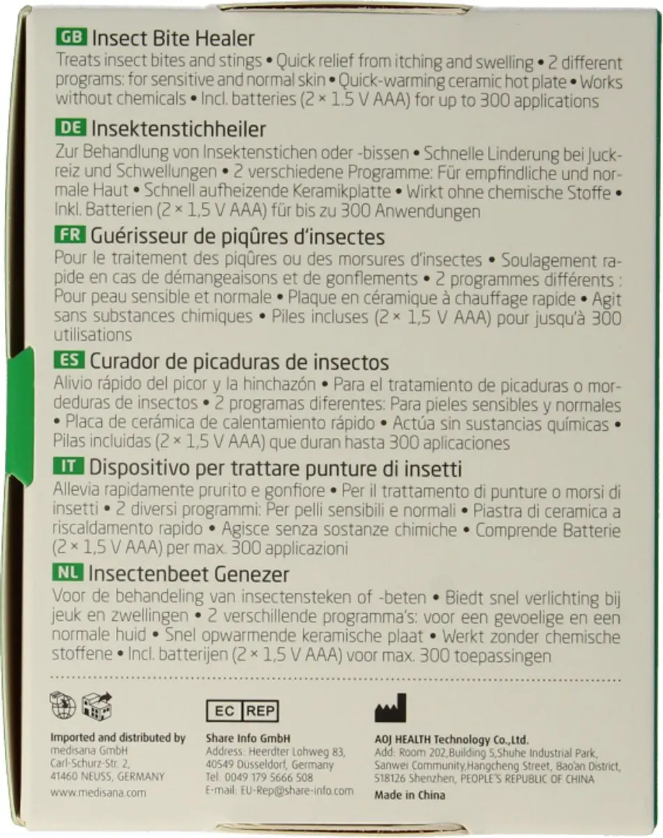 Medisana IB 100 Insectenbeet Verzachter - Wit - afbeelding 6 van 6