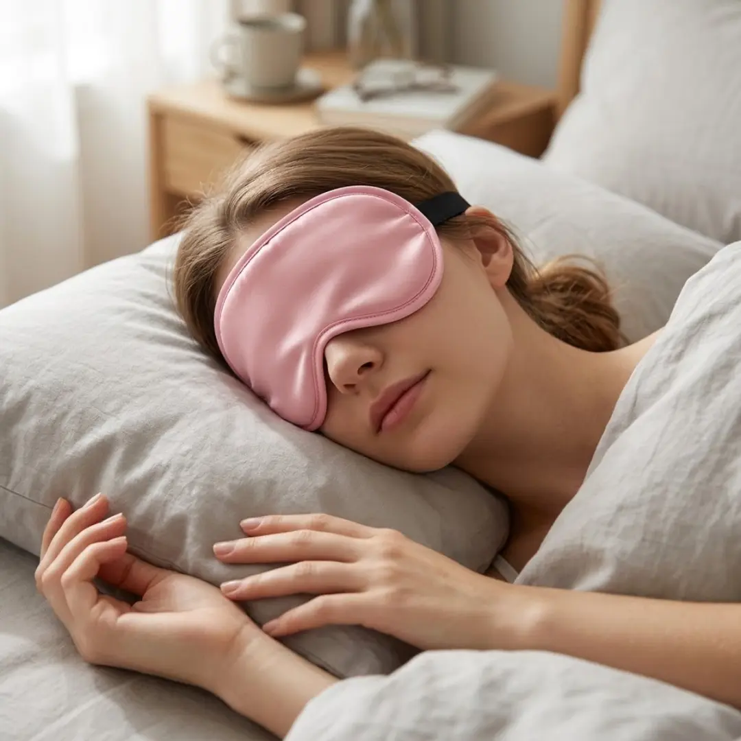 NUVEX Roze Slaapmasker - 10-delig Set - Satijnlook
