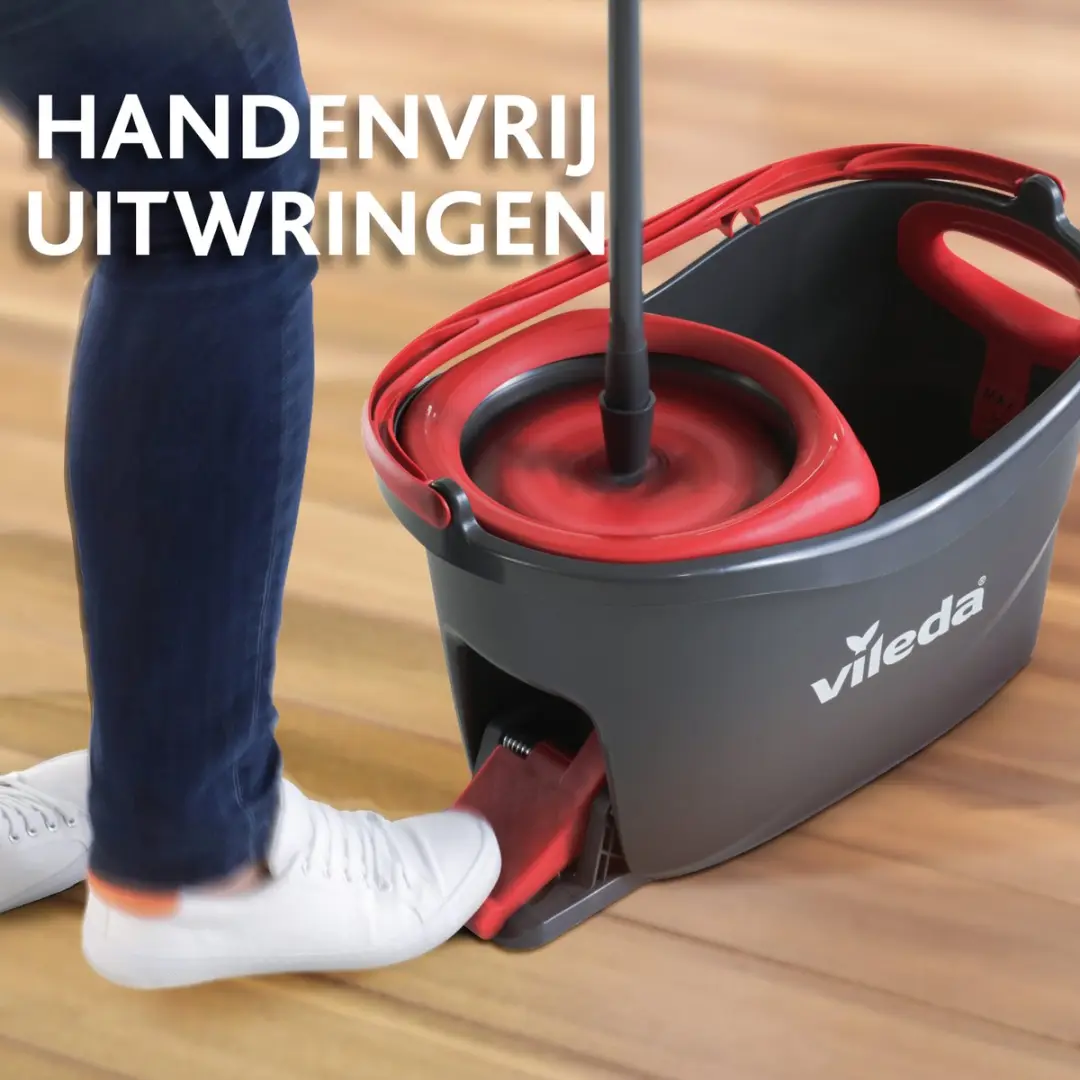 Vileda Turbo 2in1 Spinmopset - 6L - Rood/Zwart