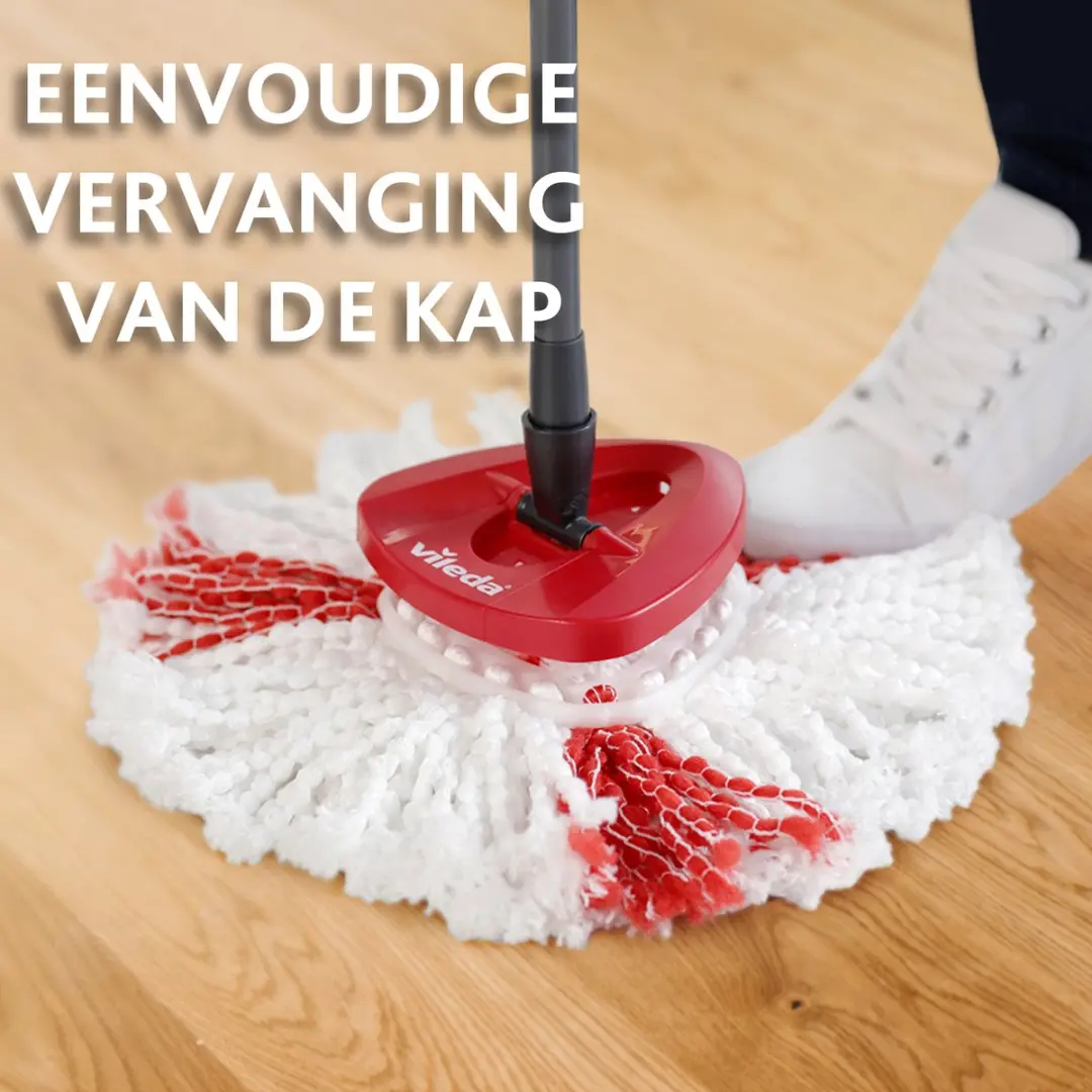 Vileda Turbo 2in1 Spinmopset - 6L - Rood/Zwart