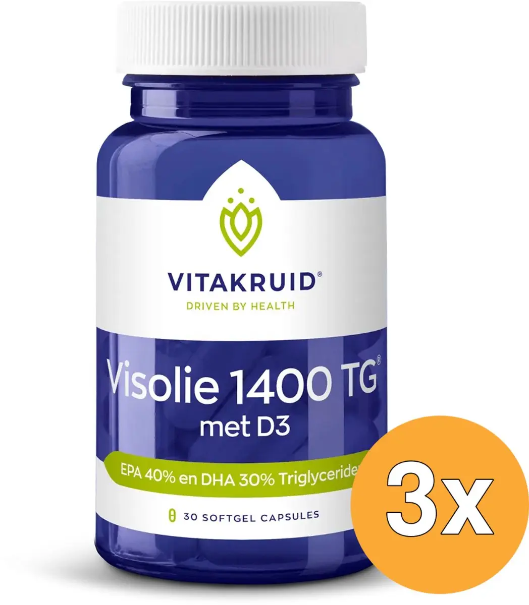 Vitakruid Visolie 1400 TG D3 30 Softgels