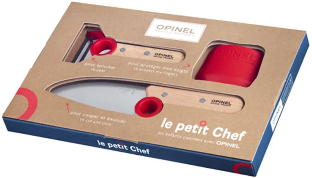 Opinel Le Petit Chef Kinderkeukenset Rood - 3-delig