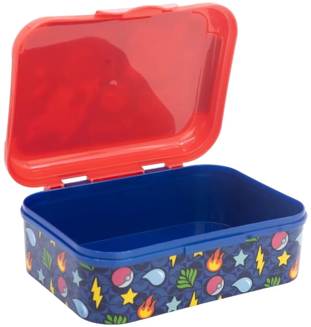 Pokémon Broodtrommel - Blauw/Rood - BPA-vrij