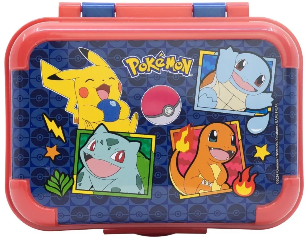 Pokémon Broodtrommel - Blauw/Rood - BPA-vrij