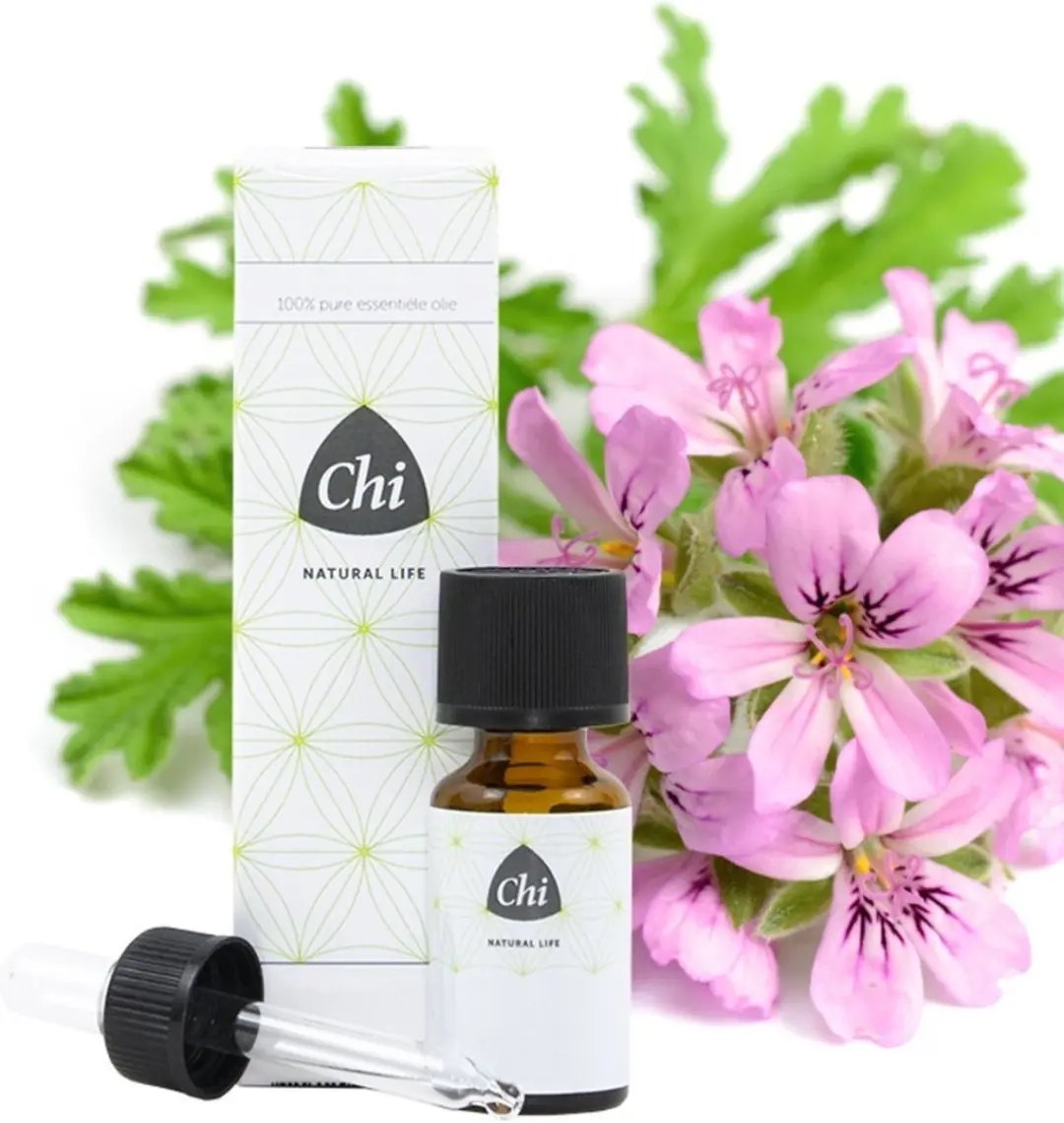 Chi Natural Life Geranium Olie 10ml - afbeelding 6 van 6