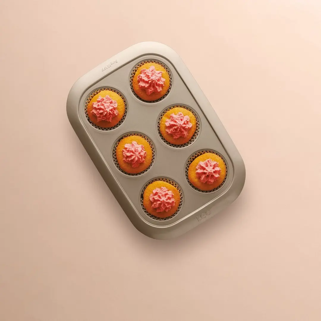 BergHOFF LEO Cupcakevorm 6 cups - Champagne - afbeelding 2 van 6