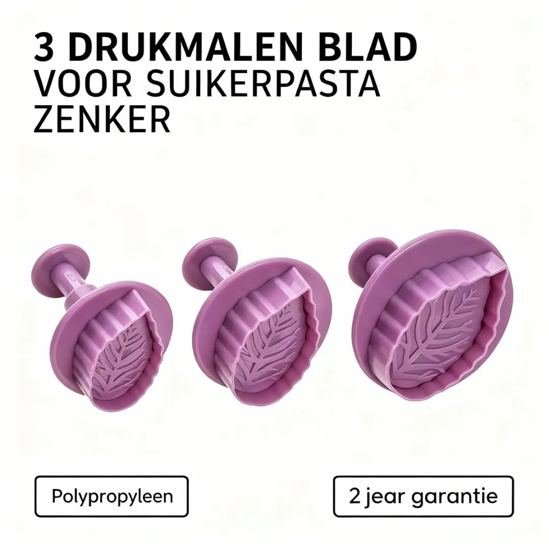 Zenker Sweet Sensation Uitstekerstempels - 3 Stuks - Lila