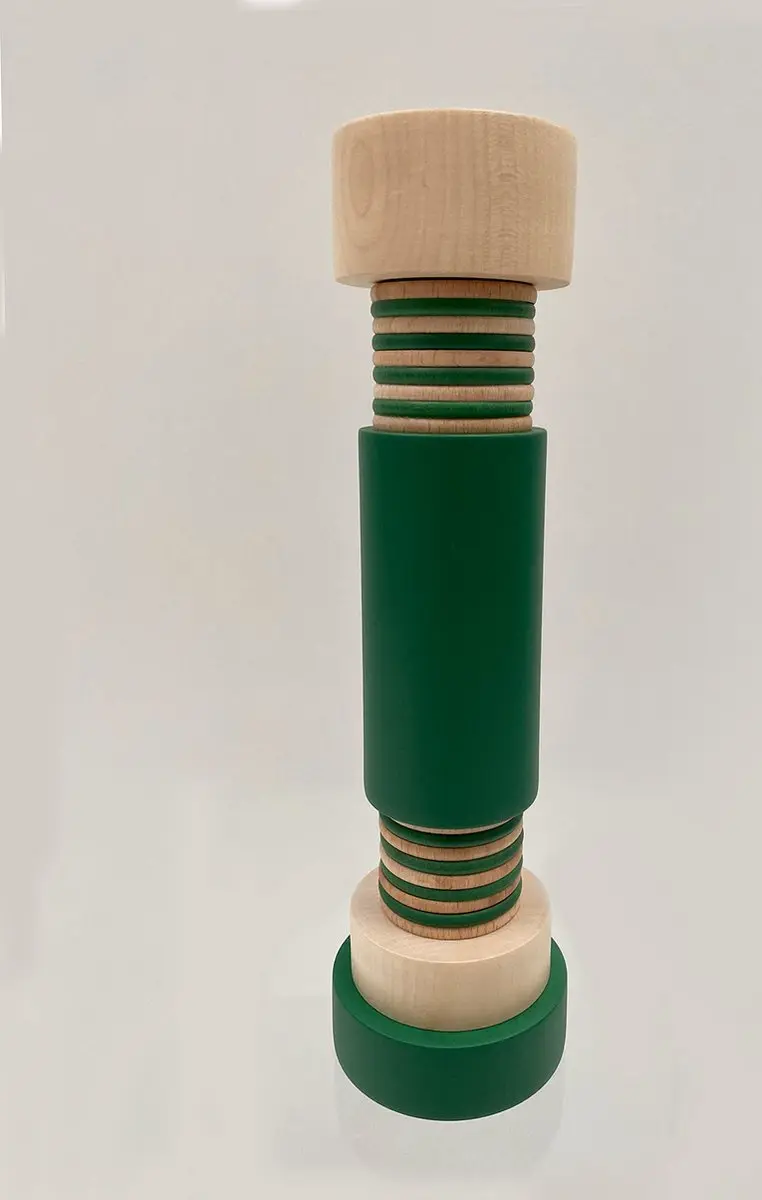 Alessi Twergi Molen - Blank Beuken/Mat Groen - 7cm