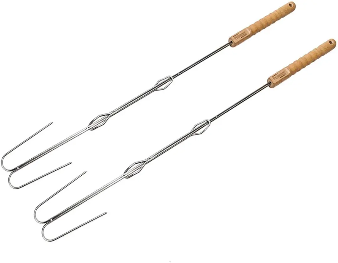 Petromax Campfire Skewer LS2 - Gebogen spiezen - Zwart