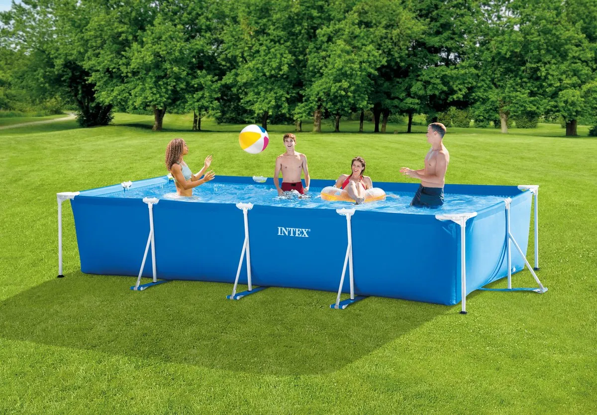 Intex Rechthoekig Opzetzwembad 450x220x84cm - Blauw