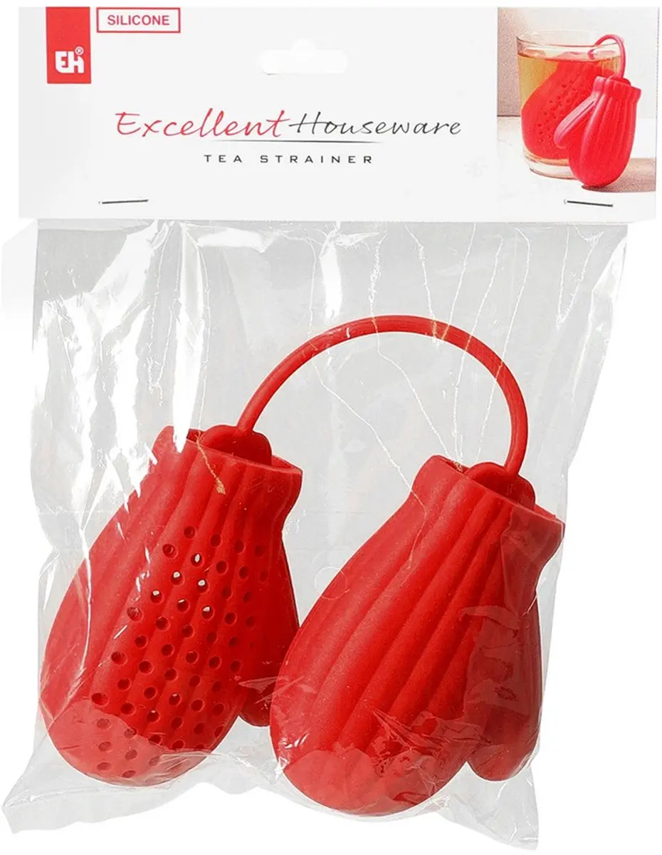 Excellent Houseware Theezeef Silicone Rood Thee-ei