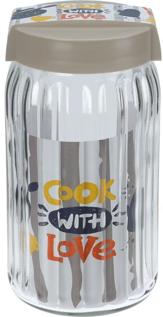 Excellent Houseware Glazen Container 1.7L - Transparant