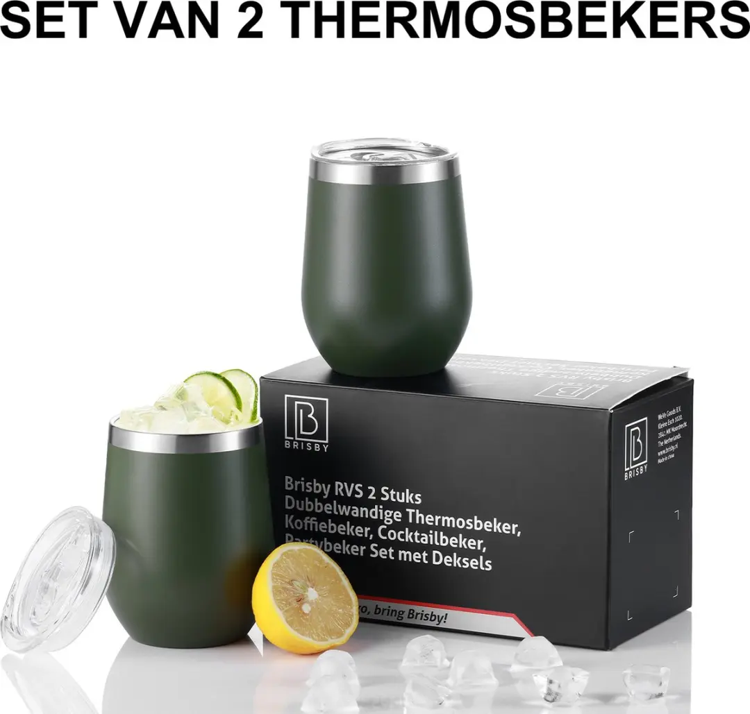 Bardi BA74442 Thermosbekers - 2 Stuks 360ml - Groen - afbeelding 6 van 6